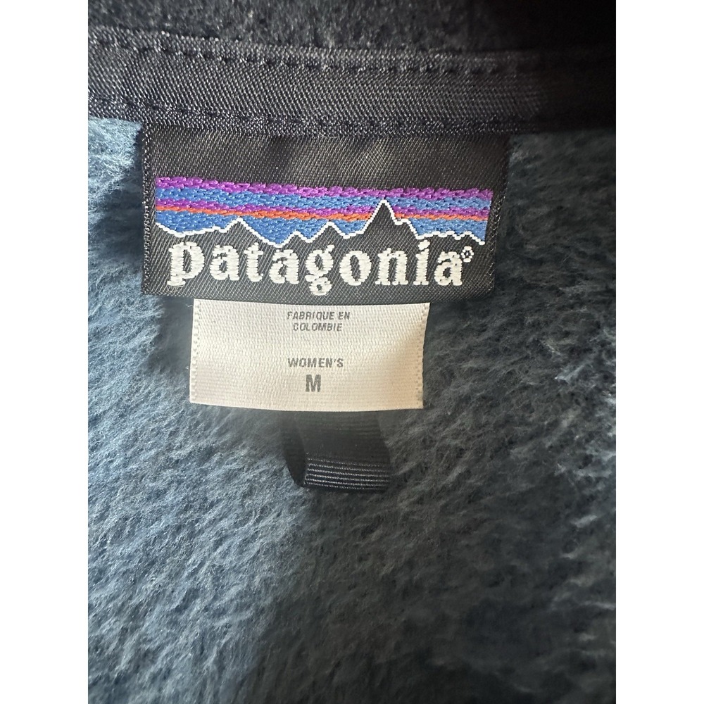 Patagonia Regulator Fleece Vest Womens M Blue Polartec Full Zip Outdoor Hiking - Picture 9 of 11